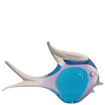 (image for) FM Konstglas Neodymium Lilac & Blue Glass Fish B850 - Signed