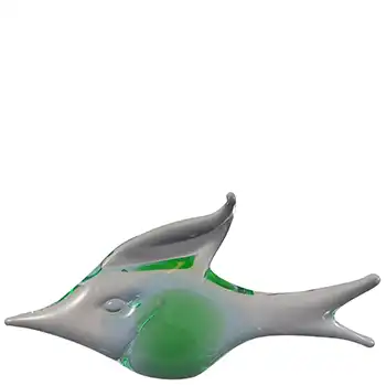 (image for) FM Konstglas Neodymium Green & Lilac / Blue Glass Fish B852