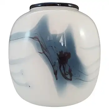 (image for) Holmegaard 'Atlantis' Vintage White Glass Vase by Michael Bang