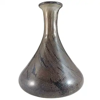 (image for) Isle of Wight Studio / Harris 'Azurene Black' Glass Bottle/Vase - Marked