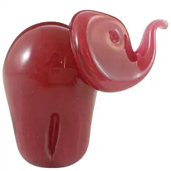 (image for) Langham Pink Glass Vintage Elephant Sculpture - Marked