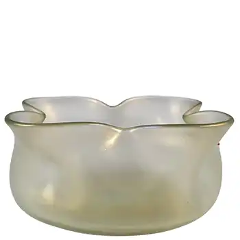 (image for) Loetz / Lötz Art Nouveau Green Glass Olympia Glatt Bowl/Vase