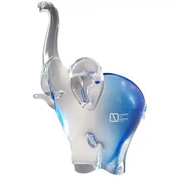 (image for) LARGE V. Nason & Co Murano Blue Glass Elephant Sculpture