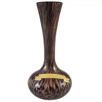 (image for) V Nason & C Murano Black Glass Copper Aventurine Vase