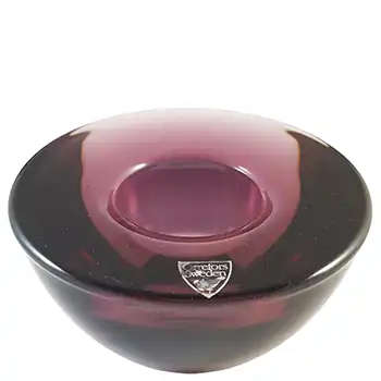 (image for) Orrefors Purple Glass "Delight" Candle Votive by Lena Bergstrom