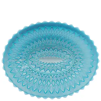 (image for) Davidson 1890's Blue Pearline Glass 'Prince William' Plate