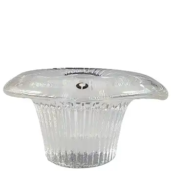 (image for) LABELLED Pukeberg Swedish Textured Glass Cupcake Candlestick