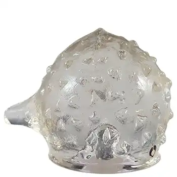 (image for) LABELLED Pukeberg Swedish Vintage Glass Hedgehog Sculpture