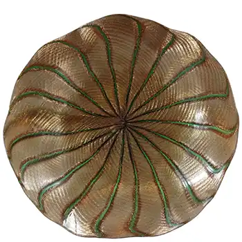 (image for) Salviati Murano Venetian Aventurine Green Glass Plate / Dish
