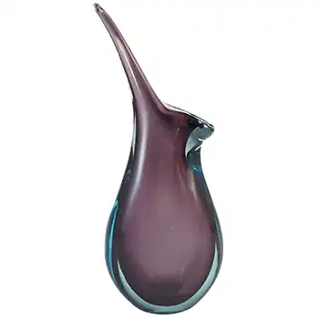 (image for) Murano Venetian Purple & Blue Sommerso Glass Vintage Vase