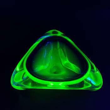 (image for) Arte Nuova Murano Blue & Uranium Green Sommerso Glass Bowl