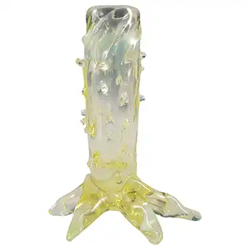 (image for) John Walsh Vaseline / Uranium Victorian Glass Thorn Vase