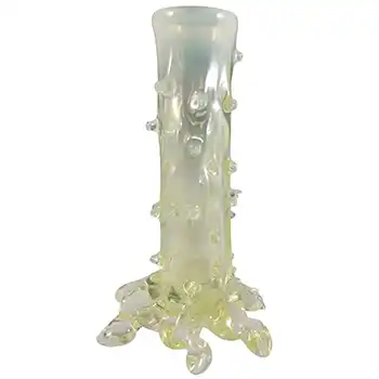 (image for) John Walsh Vaseline / Uranium Victorian Glass Thorn Vase