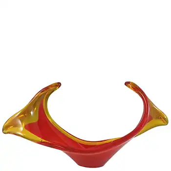 (image for) Viartec Murano Style Selenium Red & Orange Spanish Glass Sculpture