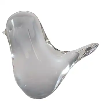 (image for) MARKED Wedgwood Clear Glass Bird Paperweight RSW70