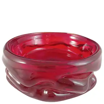 (image for) Whitefriars #9613 Wilson/Dyer Ruby Red Glass Knobbly Bowl - Label