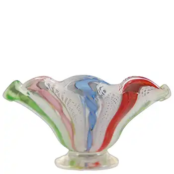 (image for) AVEM Murano Multicoloured Glass Zanfirico Filigree Bowl