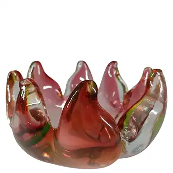 (image for) Arte Nuova Pustetto & Zanetti Murano Pink & Uranium Sommerso Glass Bowl