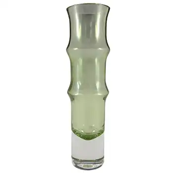 (image for) Aseda Swedish Green Glass Bamboo 7.5" Vase by Bo Borgstrom #B5/80