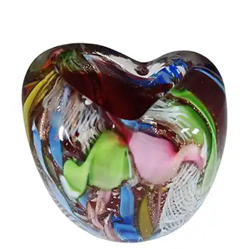 (image for) AVEM Murano Zanfirico Bizantino / Tutti Frutti Red Glass Small Vase