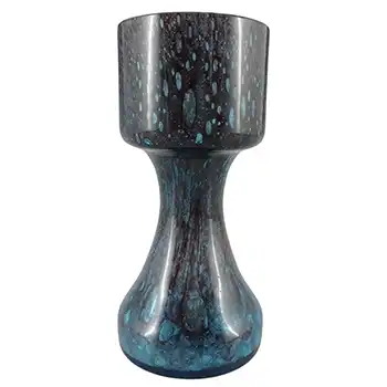 (image for) Scandinavian Style Bubbly Blue Opal Cased Glass Vase