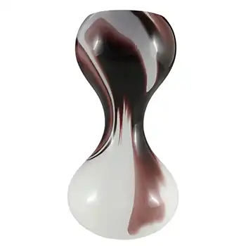 (image for) Carlo Moretti Marbled Purple & White Murano Glass Vase