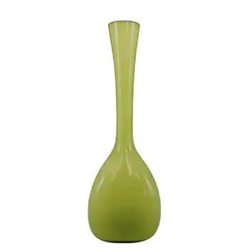 (image for) Elme Scandinavian Green Cased Glass 'Three Sided' Vase