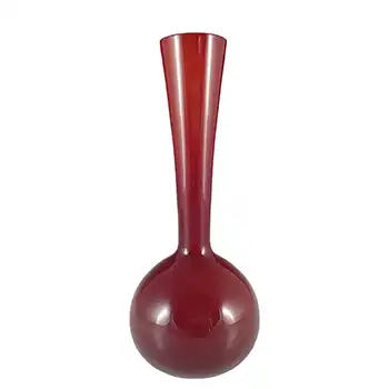 (image for) Scandinavian Style Retro Red Opal Cased Glass Vase