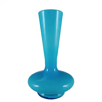 (image for) Empoli Italian Scandinavian Style Blue Cased Glass Vase