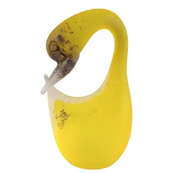 (image for) Cenedese Murano 'Scavo' Yellow Glass Swan Sculpture - Signed