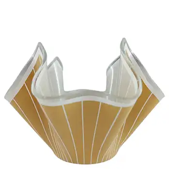 (image for) Chance Brothers Caramel Glass Cordon Handkerchief Vase