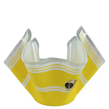 (image for) Chance Brothers Yellow Glass 'Bandel-2' Handkerchief Vase
