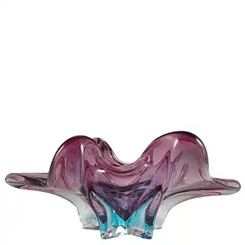 (image for) Cristallo Venezia CCC Murano Pink & Blue Sommerso Glass Bowl
