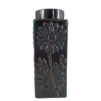 (image for) Dartington #FT228 Frank Thrower Blue Glass 'Marguerite' Vase