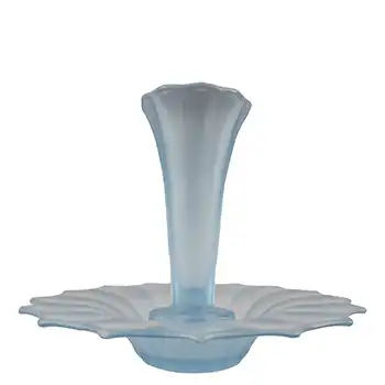 (image for) Ankerglas Bernsdorf Art Deco Blue Glass Vase & Bowl Set