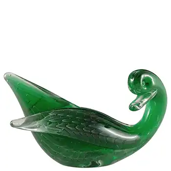 (image for) FM Konstglas / Marcolin Swedish Green Fumato Glass Swan