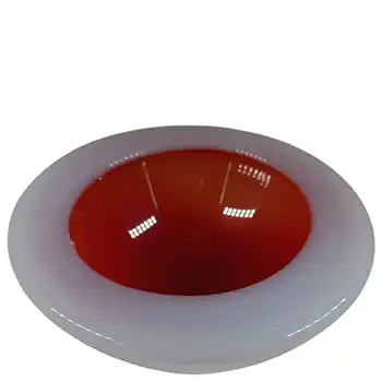 (image for) Murano Red & Opalescent White Lattimo Glass Bowl