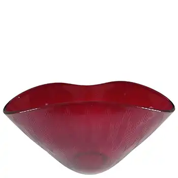 (image for) Gullaskruf Ruby Red Glass 'Delphi' Bowl by Lennart Andersson