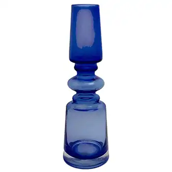 (image for) Japanese Labelled Scandinavian Style Blue Cased Hooped Glass Vase