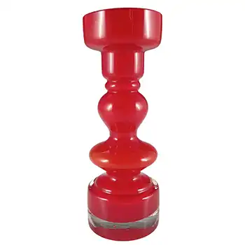 (image for) Japanese Red Cased Hooped Glass Vase - Swedish Style