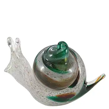 (image for) LABELLED Langham Vintage Green & Brown Glass Snail Sculpture