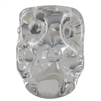 (image for) MARKED Liskeard Retro Clear Glass "Knobbly" Vase by Jim Dyer