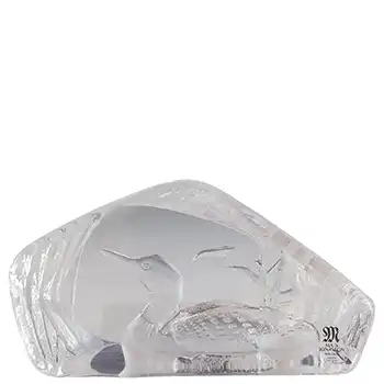 (image for) SIGNED Mats Jonasson #3571 Glass Duck Paperweight