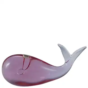 (image for) LABELLED V. Nason & Co Murano Lilac Glass Whale Sculpture