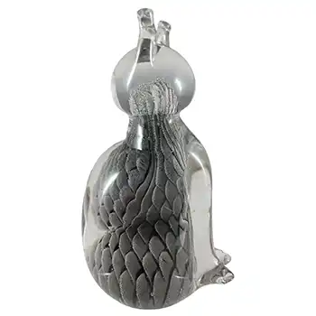 (image for) LABELLED V. Nason & Co Murano Fumato Glass Cat Sculpture