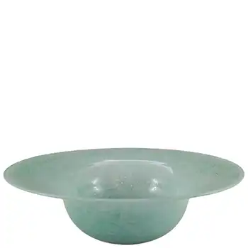 (image for) Nazeing Large Clouded Mottled Green Bubble Glass Bowl 86/1