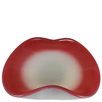 (image for) Galliano Ferro Murano Large Pink & Opalescent White Glass Bowl