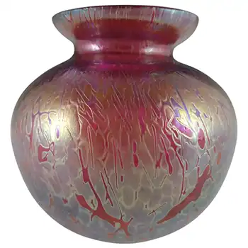 (image for) Royal Brierley Iridescent Pink Glass British 'Studio' Vase
