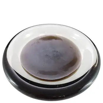 (image for) Swedish / Scandinavian Black & Clear Glass Vintage Bowl