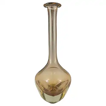 (image for) Seguso Vetri d'Arte Murano Sommerso Glass Bottle Vase by Mario Pinzoni